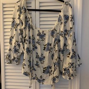 AE floral off the shoulder top size xl